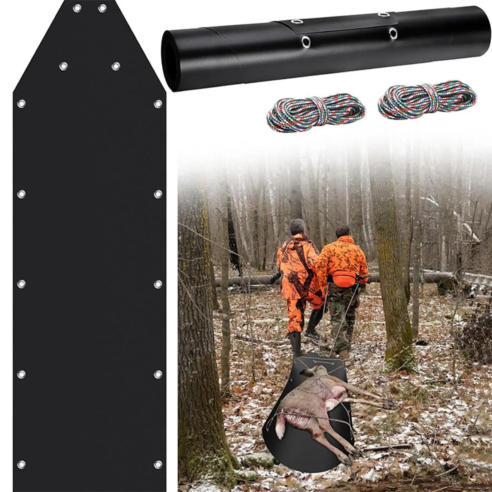 Deer Drag Sled Deer Sled Game Hauler Deer Drag Sled Ice Fishing Snow Sled for Hauling Gear Multi-Purpose Utility Sled
