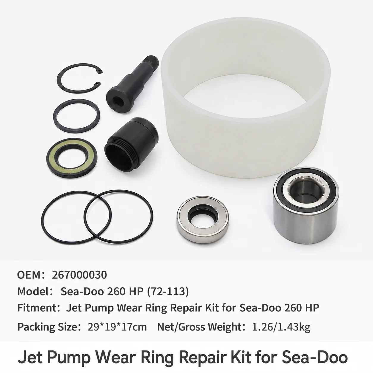 Jet Pump Wear Ring Repair Kit for Sea-Doo Personal Watercraft