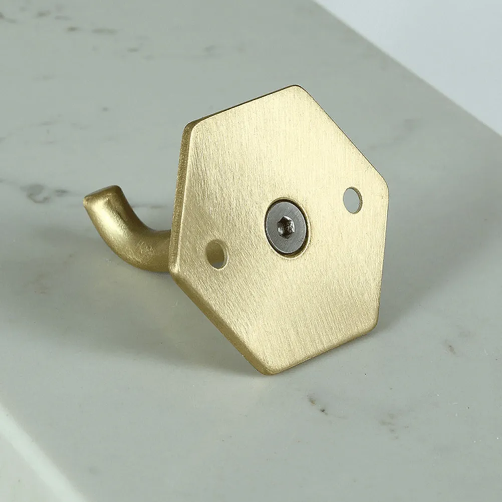 

Brass Wall Hook Heavy Duty Multifunctional Waterproof Clothes Hanger for Bathroom Kitchen Bedroom Office Dorm Home Organization