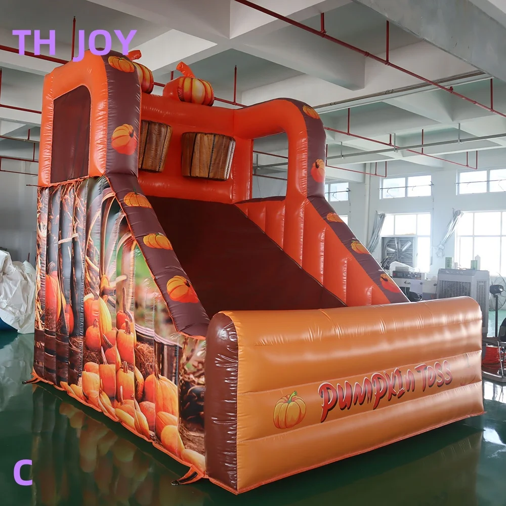 速い航空便による玄関先配送、大人と子供向けのハロウィン用空気注入式パンプキン投げゲーム、バスケットボールフープゲーム