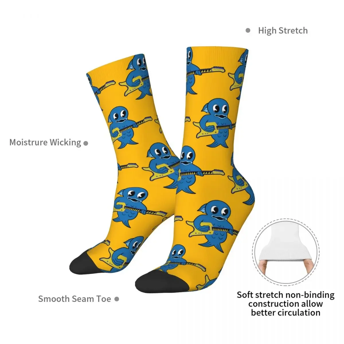 King Gizzard - Microtonal Fishie 2022 HQ Version Socks Harajuku Super Soft Stockings All Season Long Socks for Man Woman's Gifts