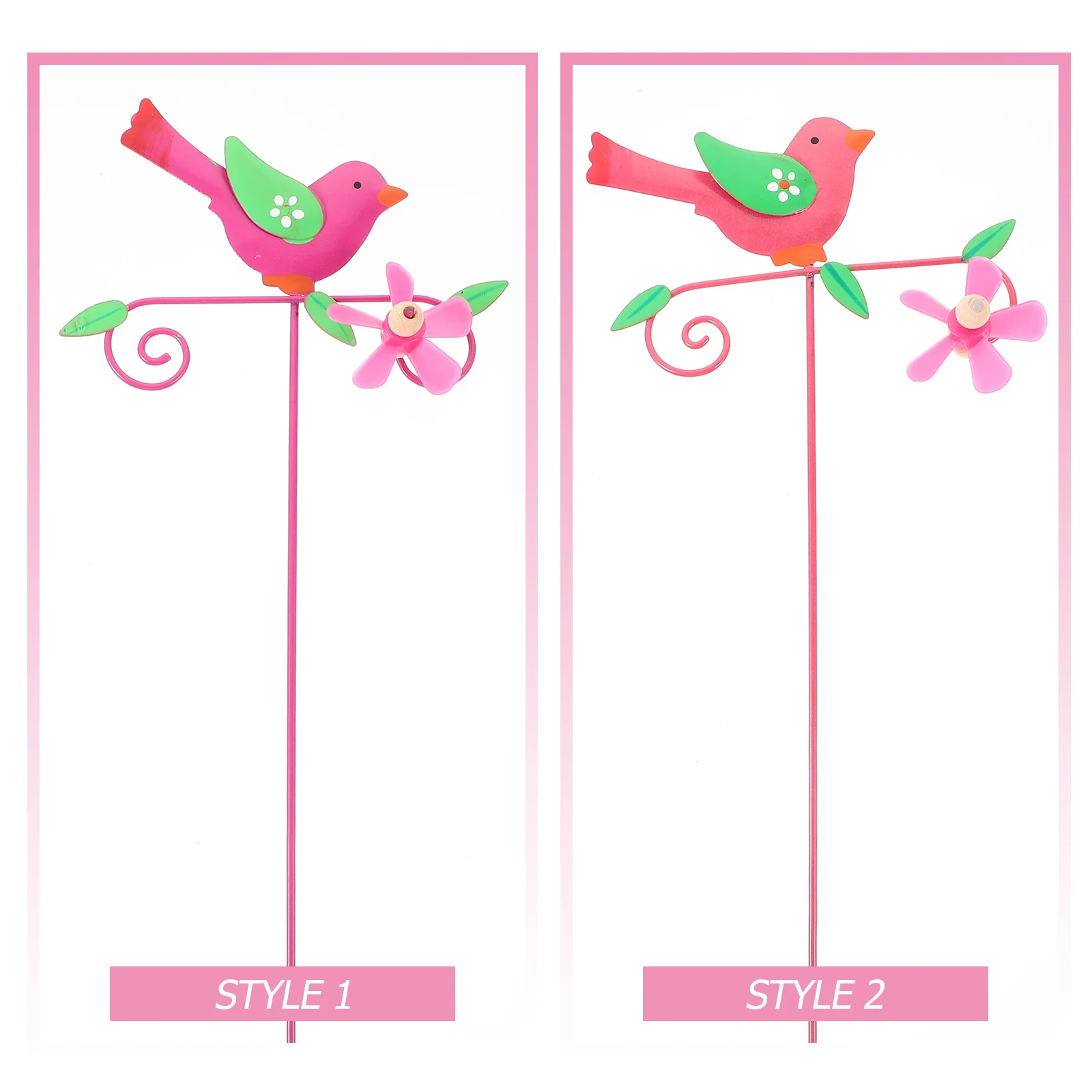 

4Pcs Bird Garden Stake Decor Iron Lifelike Swing Design for Outdoor Yard Patio Lawn Decoration Garden Stakes Art