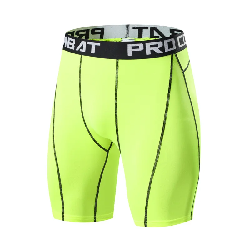 Men Bodybuilding Shorts Fitness Workout Inseam Gym Knickers Male Muscle Alive Elastic Compression Tights Skinny Leggins Hombre - view 6