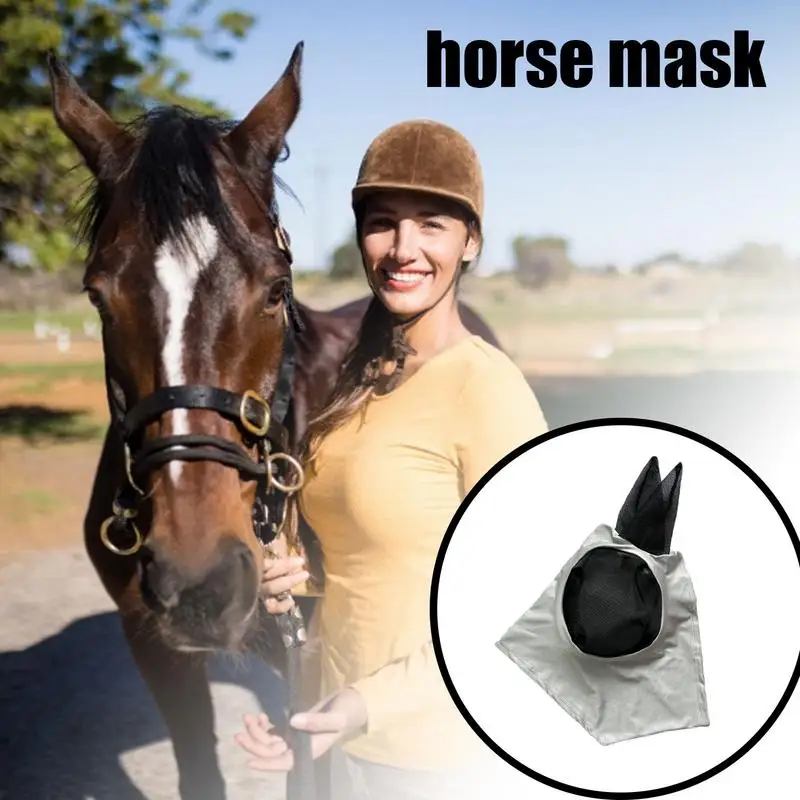 Fly Cover com UV Blocking Ears, Capa Elástica para Máquina de Cavalos, Suprimentos Equestres de Proteção Lavável