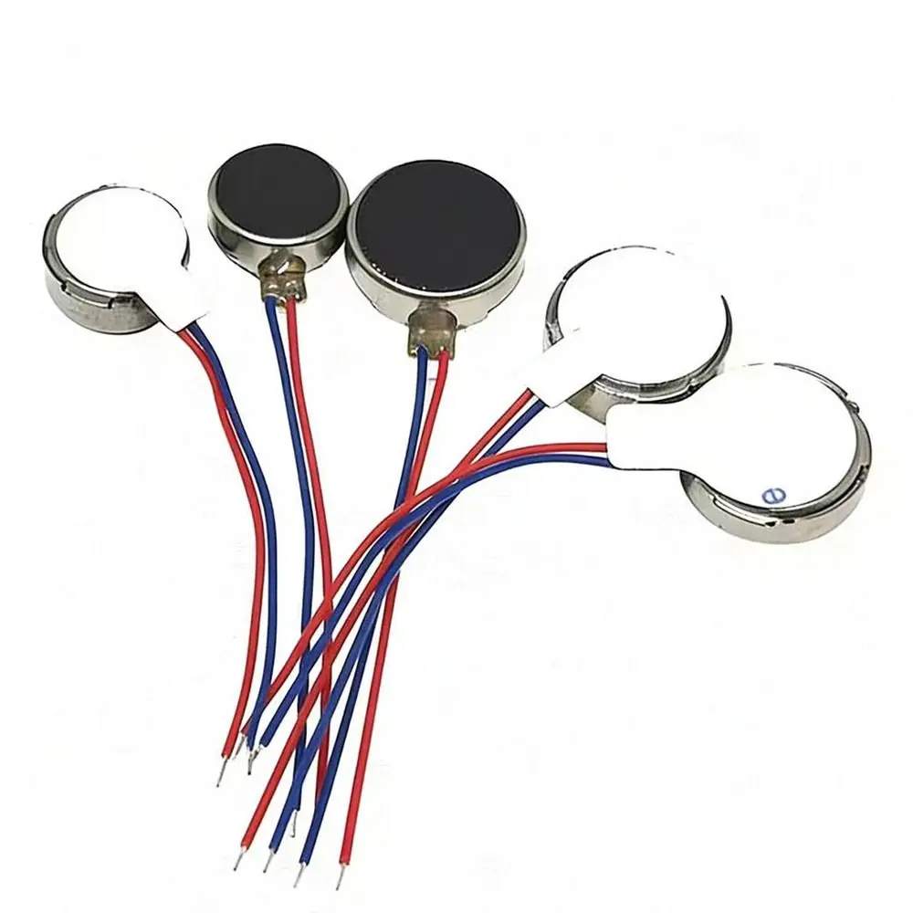 10Pcs DC 3V 3-5V Micro Vibration Motor 1027 1030 1034 1234 10000-12000rpm Coin Button Motor Copper Alloy Shell Wire Connection