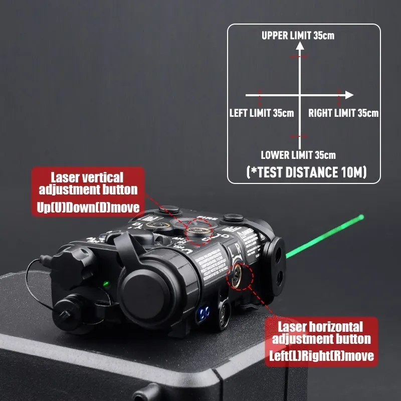 WADSN Metalen NGAL Indicator Rood Blauw Groen Dot Laser IR Pointer Witte LED stroboscoop Upgrade Jacht Zaklamp Fit 20mm rail