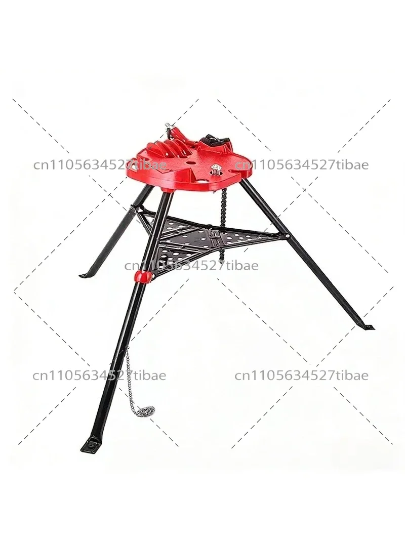 Heavy Duty Pipe Vise Stand Adjustable Pipe Bracket with Chain Wrench Support Tool