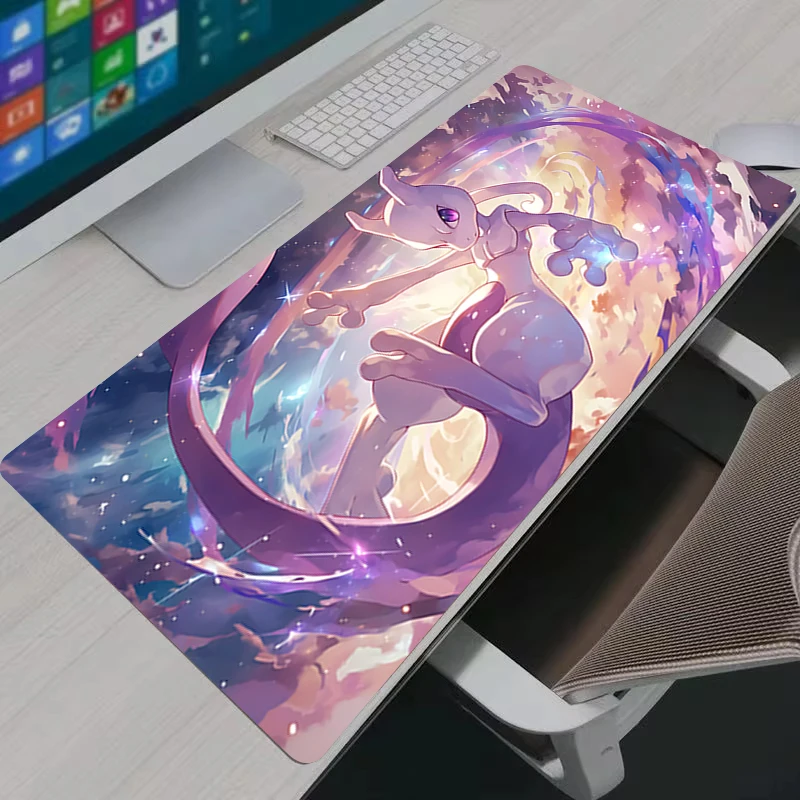 Mousepad XXL Eevee para Computador, Acessórios de Jogos, Tapete de Mesa para Computador, Anime Pokemon Mewtwo, Carpete Gamer