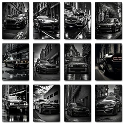 Classic Black Luxury Car Supercar Posters Prints Sport Car Canvas Painting Wall Art Pictures for Modern Living Room Home Decor
