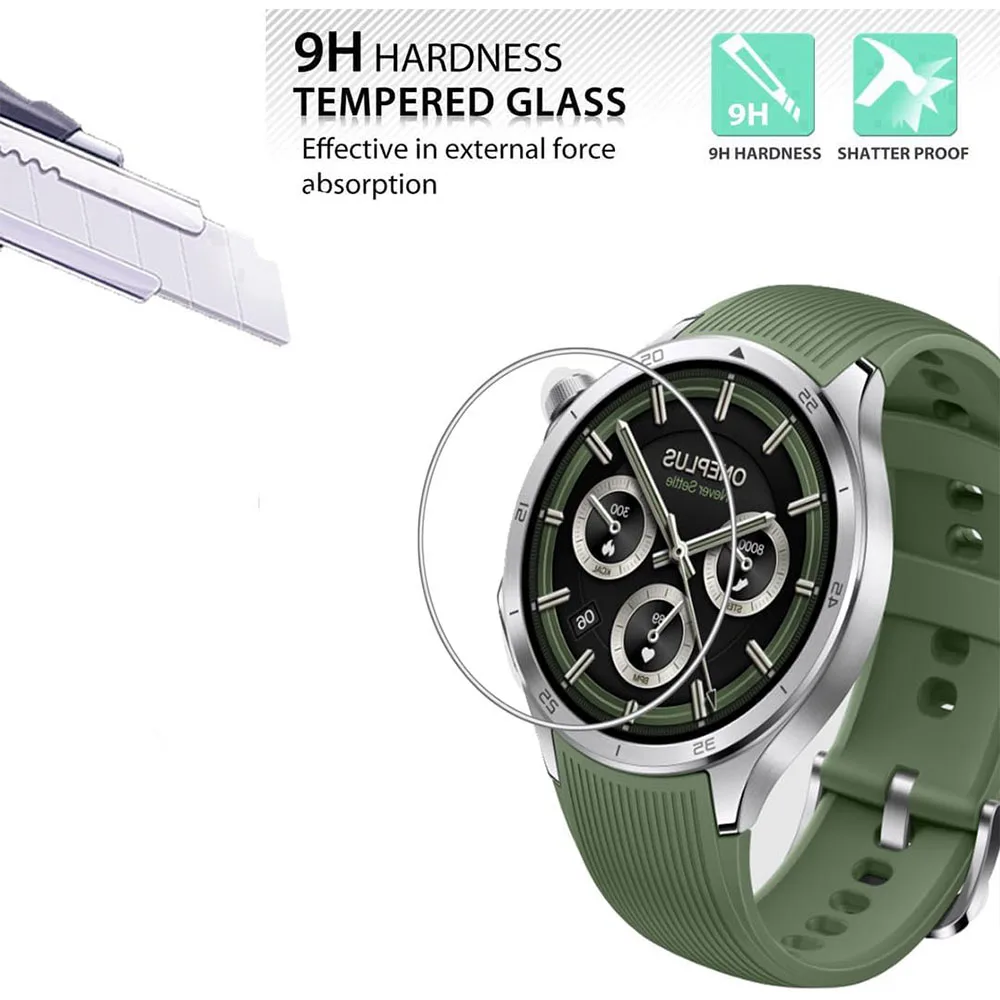 3PCS Tempered Glass Films Guard for Oneplus Watch 3/ OnePlus Watch 2R Screen Protector Protective Glass Film Accessories view 5