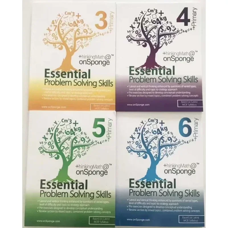 Singapore on Sponge Thinking Math Question Bank ThinkiMath Will Brush 8 Books 3-6  Learning  Education  English BooksBooks