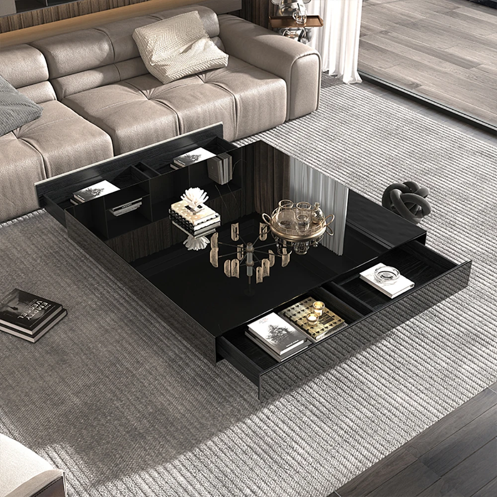 Table Basse Premium au Design Unique Minimaliste, Rangement Simple, Glamour, Meubles de Salon, Basse