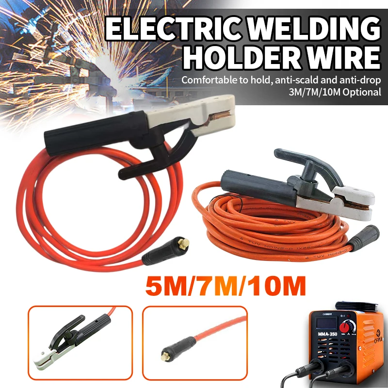 

Кабель для сварки 300 см - 10 м, 300А, сверхмощный, для сварочных инструментов, держатель электрода, латунь, для сварки железа