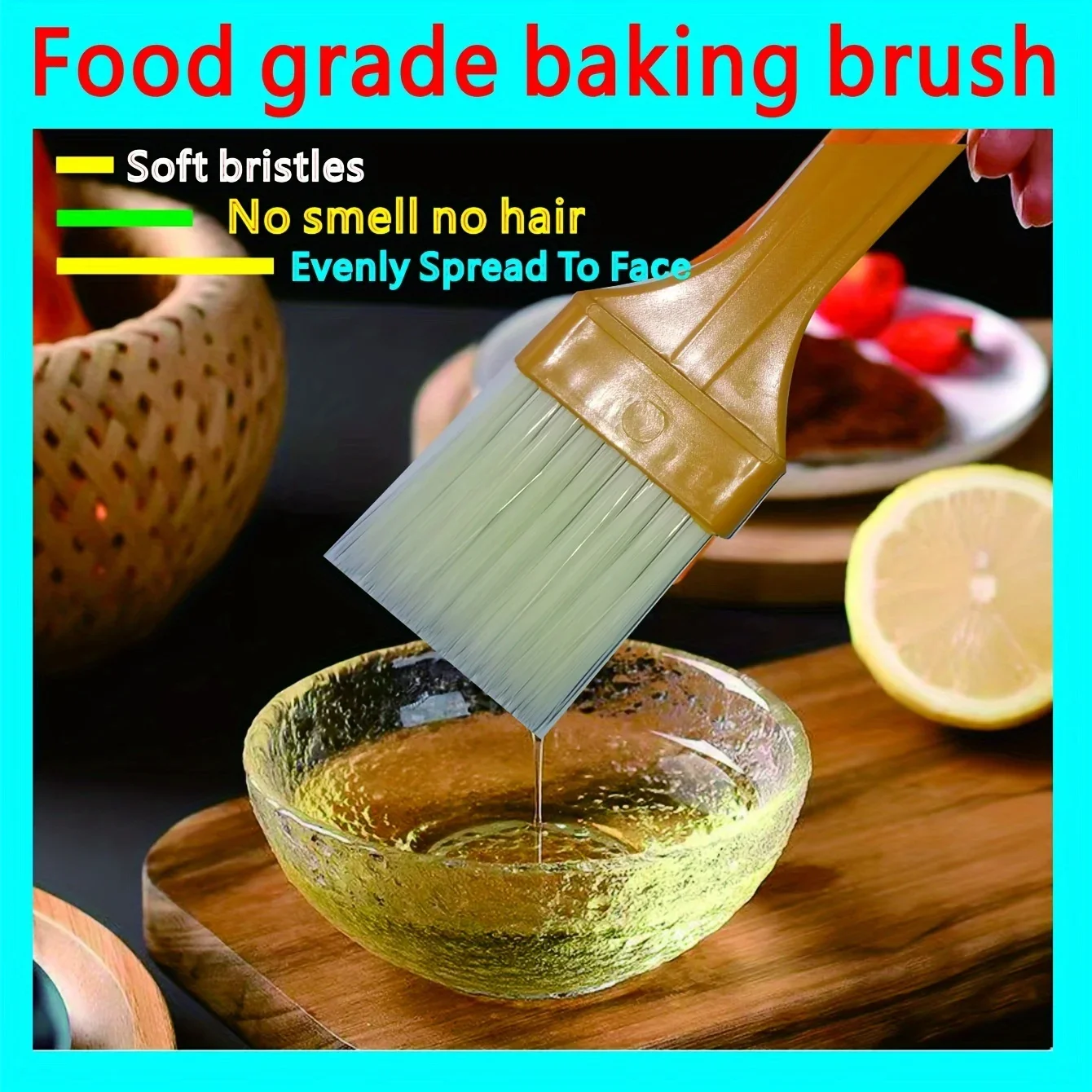 1pc Pastry Brushes Basting Oil Brush With Hook Handles Barbecue Oil Brush For Spreading Butter Cooking Baking Brush (1*6 Inch)