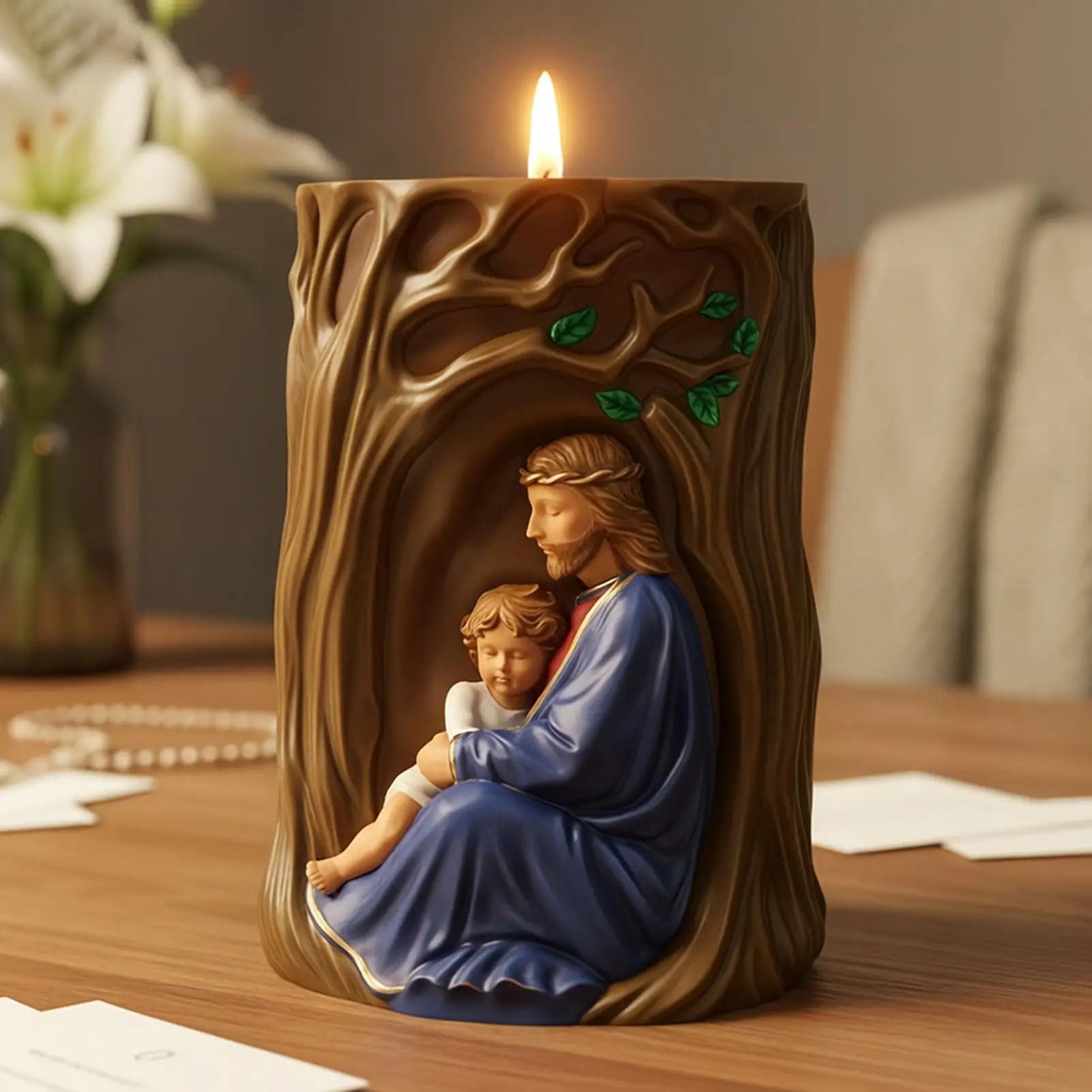 

Формы для свечей Иисуса, христианские формы для мыла, силиконовые легкосъемные формы для рукоделия для свечей, воска, шоколадная смола, гипсовое мыло для помадки