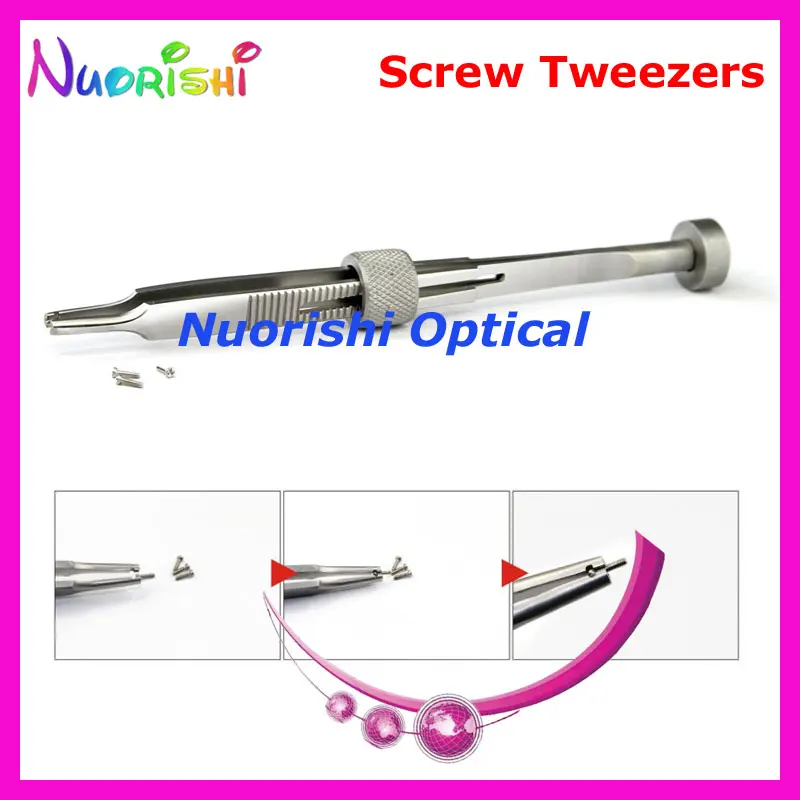4055 Screw Tweezers Professional Eyeglass Glasses Watch Cellphone Metal Tweezers Free Shipping