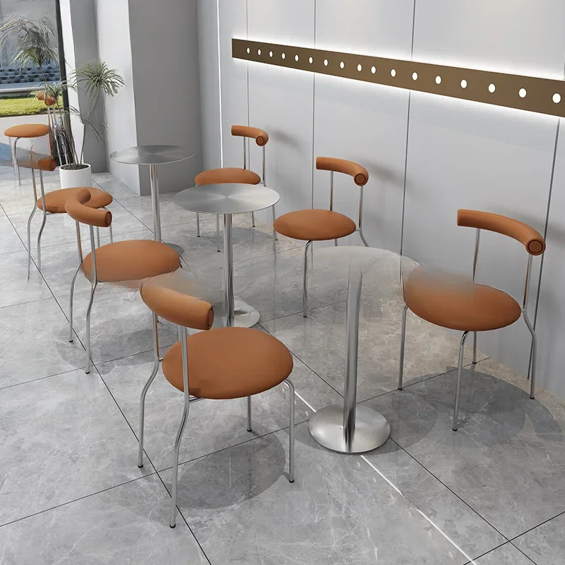 Restaurant tables and chairs Milk tea  Dessert  Stainless steel combination theme cafe Burger  Snack barshop