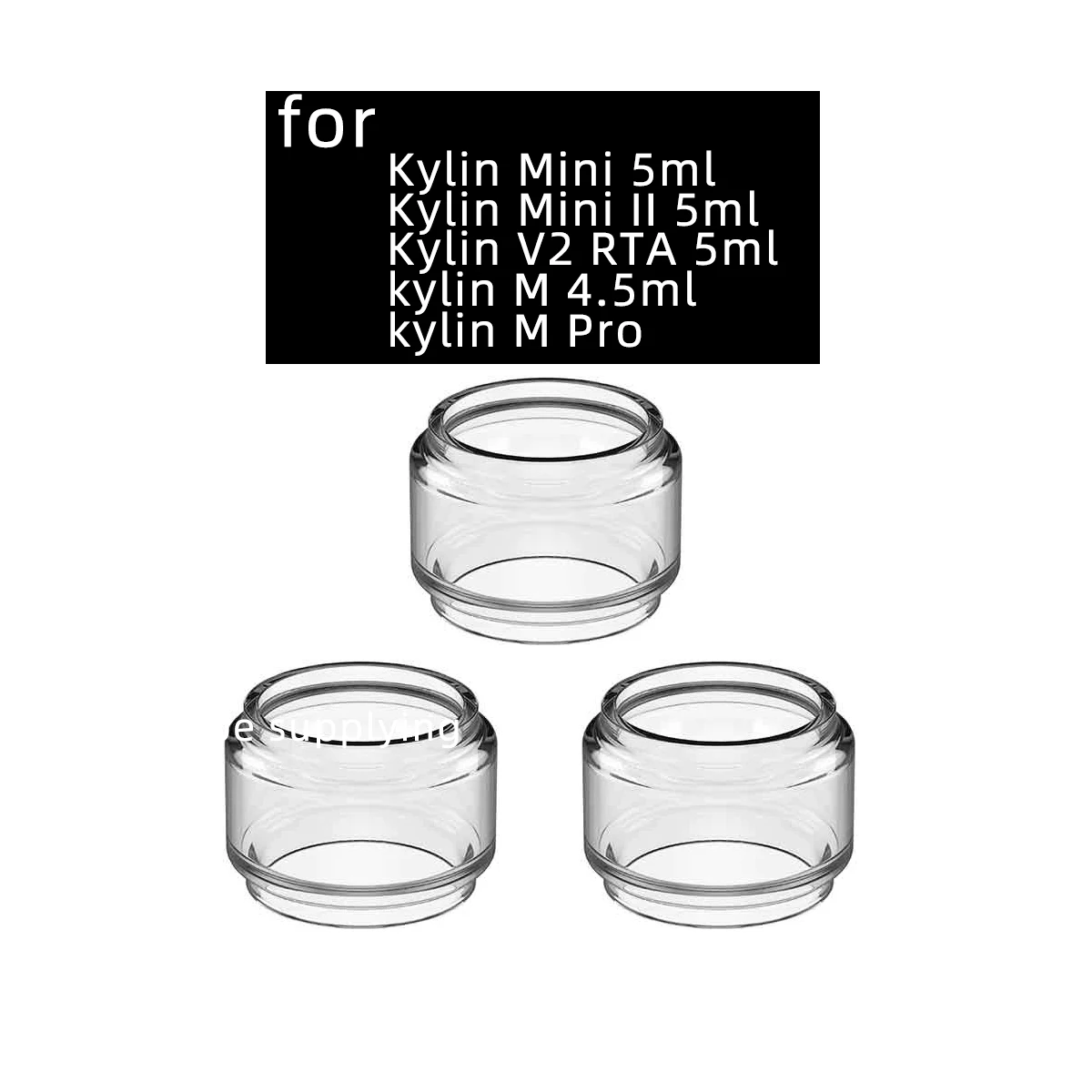 หลอดแก้วฟอง3ชิ้น Vandy VAPE KYLIN M 4.5มล./KYLIN V2 II RTA 5มล./KYLIN Mini II 2 /kylin M Pro