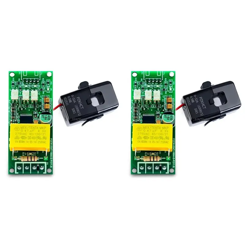 ABDJ-2X PZEM-004T AC Digital Voltmeter Ammeter Wattmeter Power Frequency Test Module TTL Serial Pin Array Version A