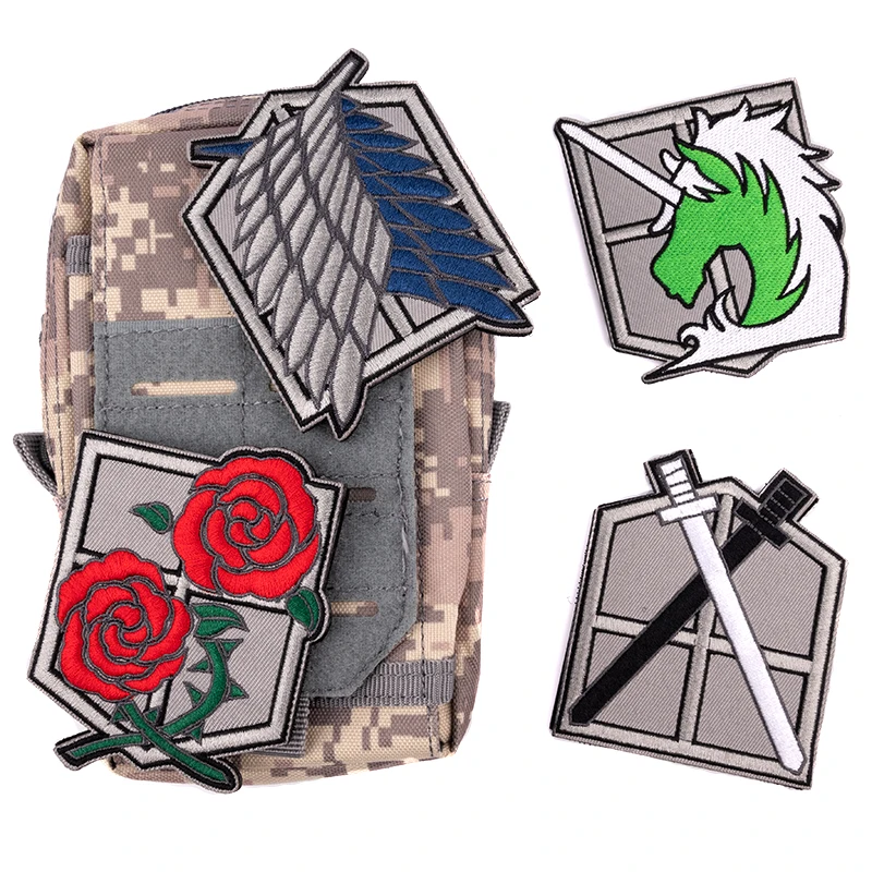 3D Embroidery Patch Wings Of Liberty Anime Emblem Military Tactical Patches On Clothing DIY Uniform Armbands Badges Hook&Loop