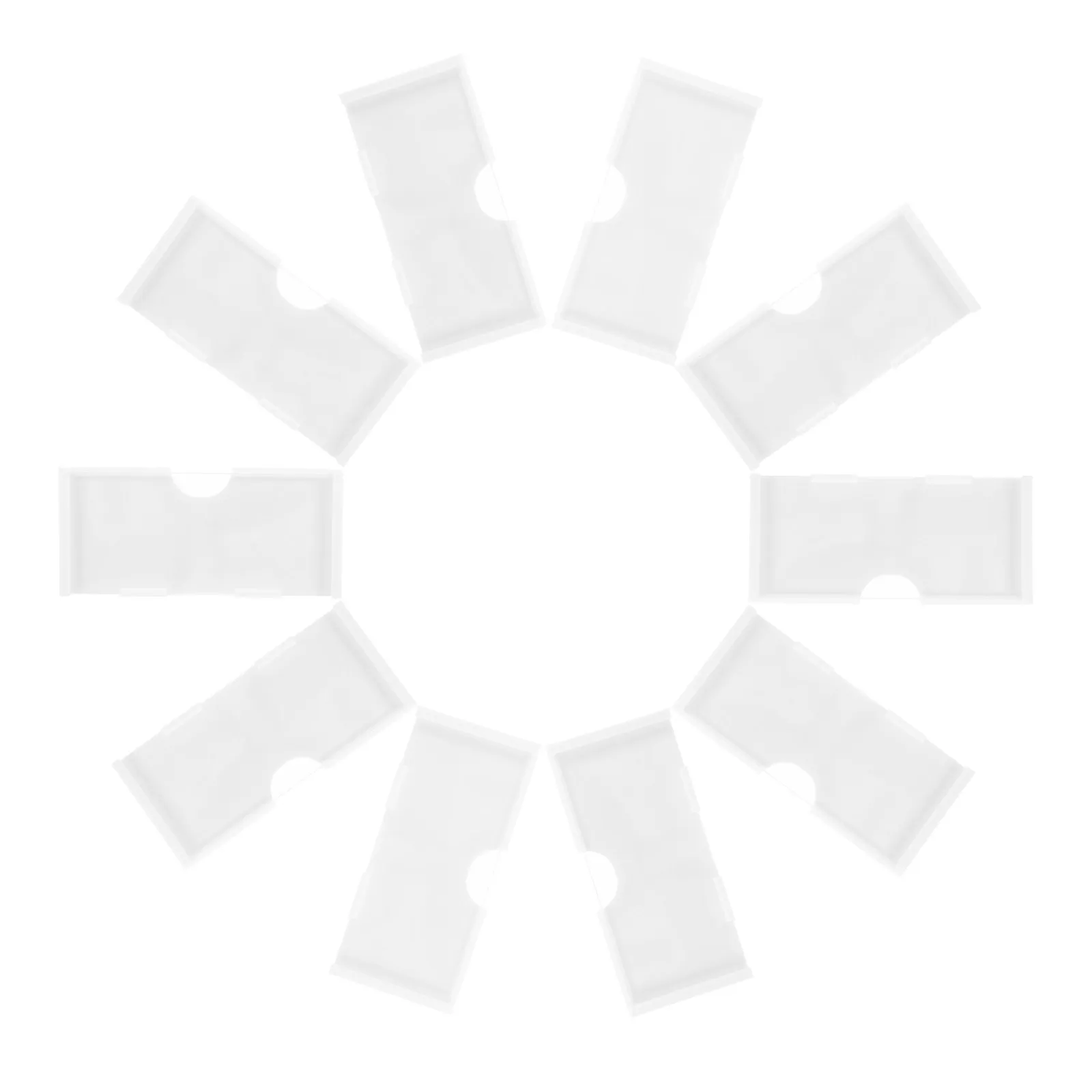 

20Pcs Clear Visible White Plastic Price Tags Single-Hole Design for Wire Shelf Hook Systems Retail Boutique Jewelry