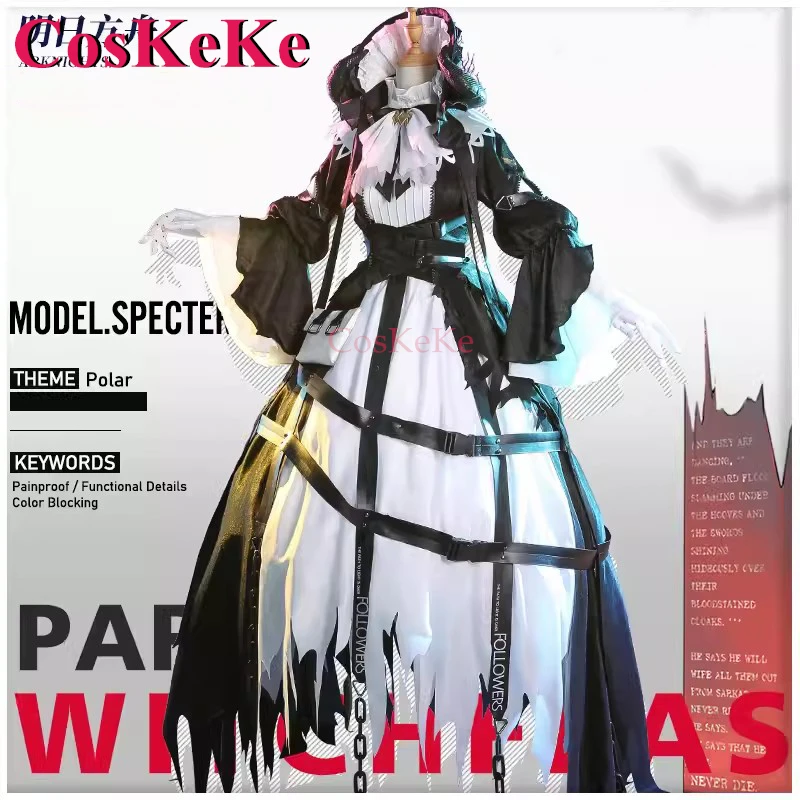 

CosKeKe Nightingale Cosplay Game Arknights Costume Elegy Skin Gorgeous Sweet Combat Uniforms Halloween Party Role Play Clothing