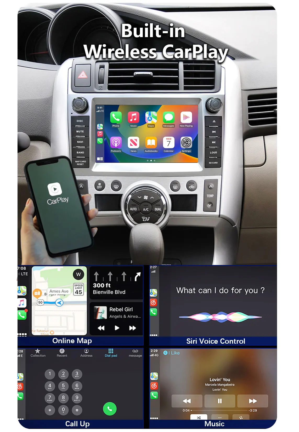 CHSTEK Android 14 Car Radio For Toyota Verso R20 AR20 EZ 2007-2018 Carplay Multimedia Player WIFI 4G GPS RDS Bluetooth Autoradio