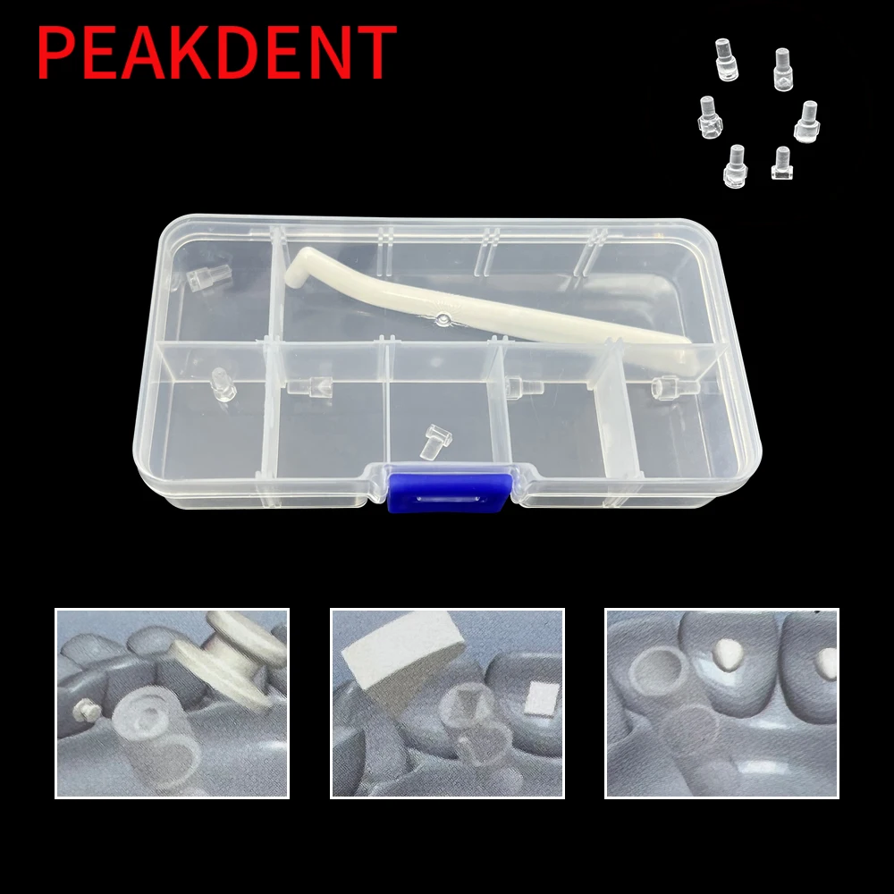 6Pcs/Set Dental Orthodontic Accessories Mould Injesction Moulding Mini Forming Mold Mini Lingual Button Bite Handle Tools