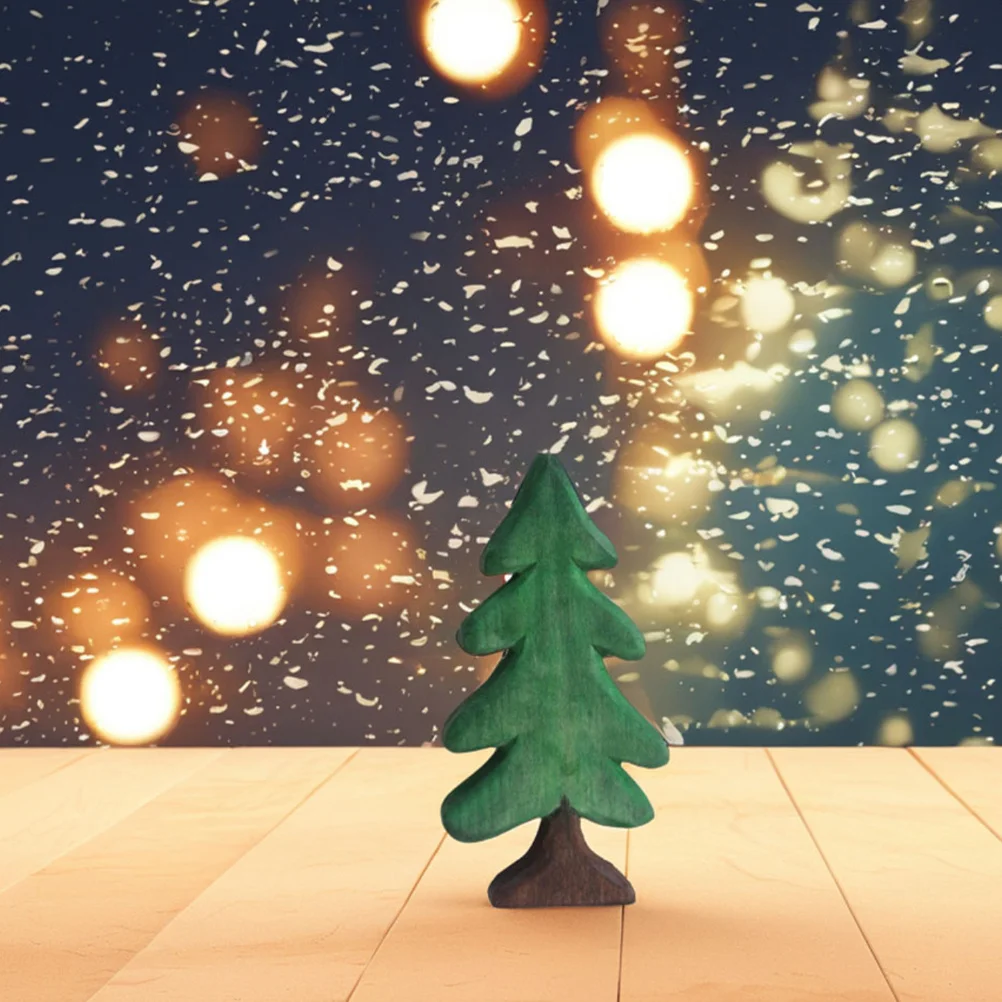 

Small Wooden Christmas Tree Tabletop Decoration Rustic Wood Xmas Tree Sign Holiday Winter Display Christmas Table Sign