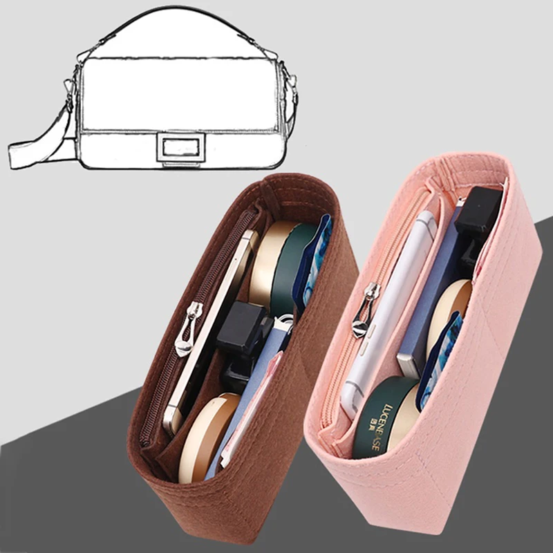 New 1PC Felt Insert Bag Organizer, Makeup Organizers, Liner Perfect for Brand Women's Handbags For And Cosmetic Bags