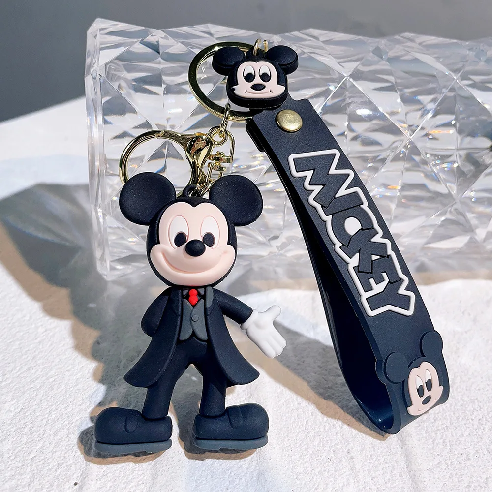 Disney Cartoon Mickey Mouse Minnie Keychain Donald Duck Daisy Cute Doll Keyring Fashion Bag Ornament Pendant Accessories Gift