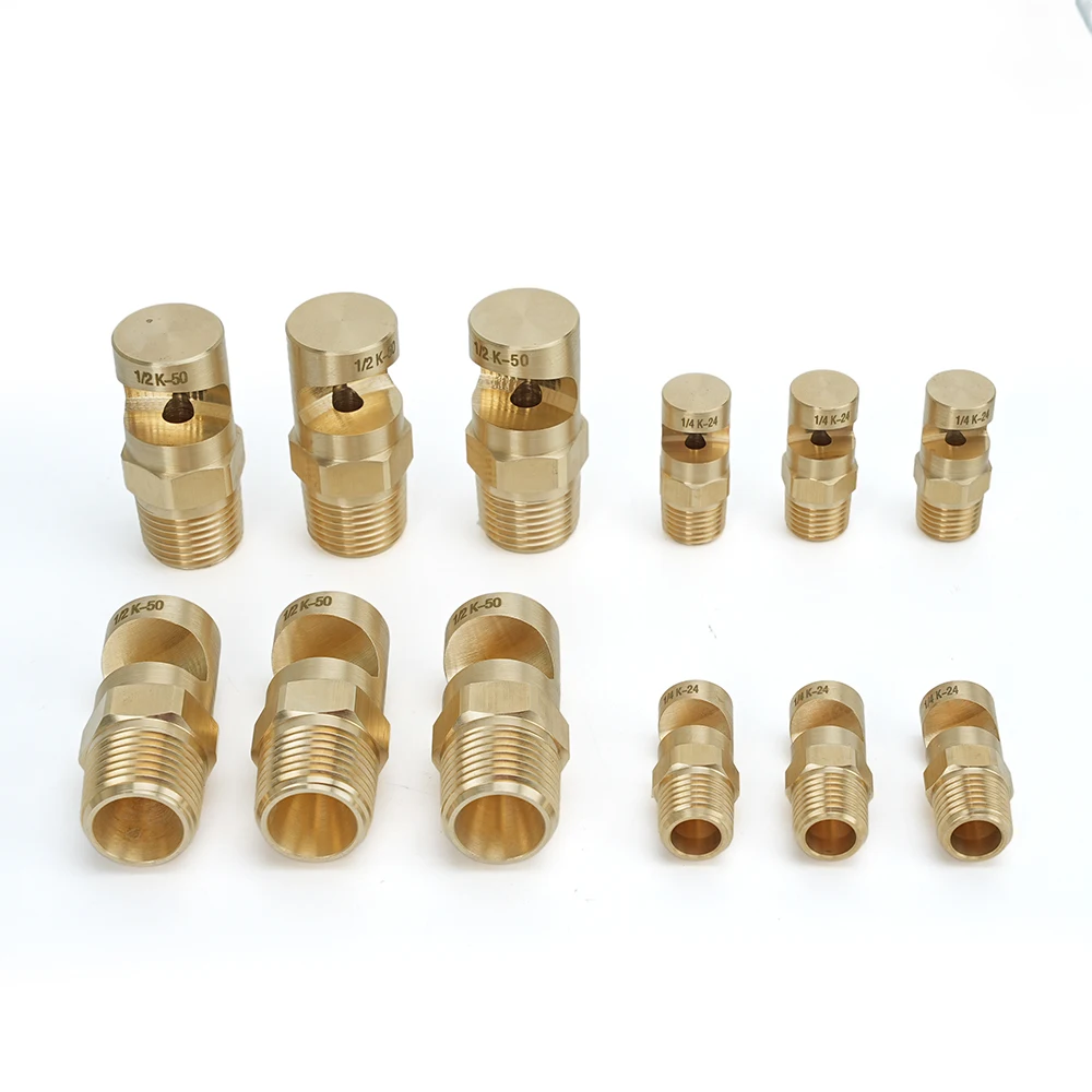 Brass K Series Wide Angle Flat Fan Spray Nozzle 1/4