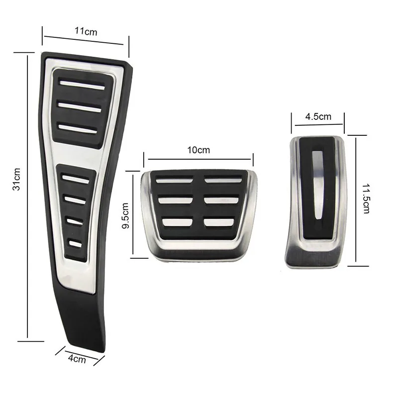 

Auto Car Pedals Foot Fuel Brake Clutch Pedal Covers For Audi Q7 A4 A5 S4 B9 8W 2016-2019 Footrest Cover Right Hand Drive