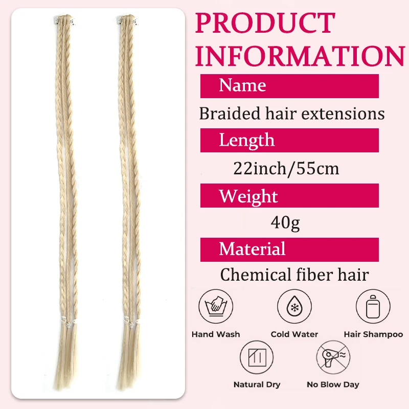 Three strand small Fried Dough Twists braid synthetic hair extension for female BB clip style small braid Spicy girl boxing brai