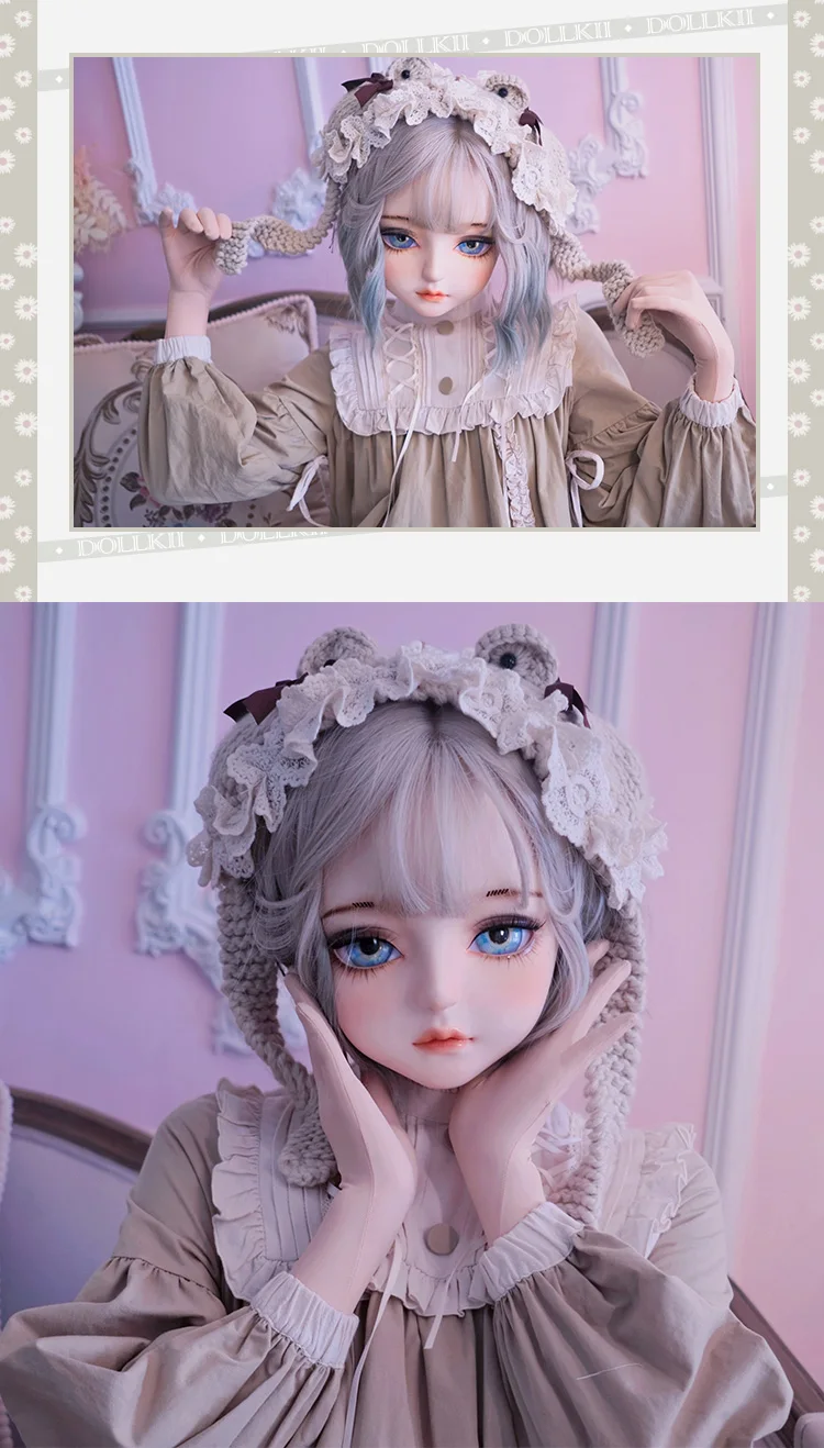 DOLLKII-05-SHANG  Customize Character Female/Girl Resin Kig Half Head With Lock Anime Cosplay Japanese Animego Kigurumi Mask