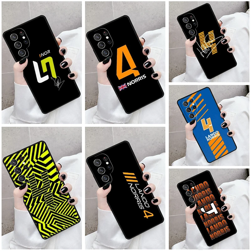 Phone Case For Samsung Galaxy S24 S23 S21fe S22 Ultra Plus Note 10 20 S8 S9 S10 Cover F1 Formula 1 Lando Norris