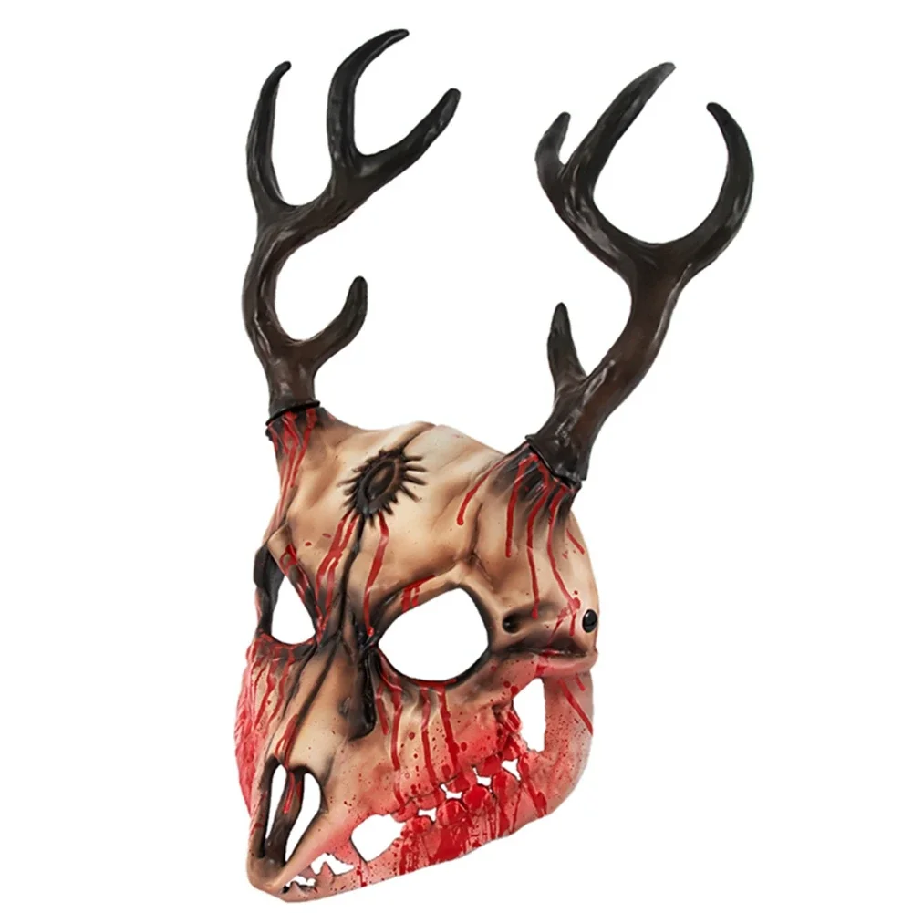 

Adult Halloween Cosplay Deer Mask 3D Animal Mask Men Women Unisex Deer Antler Head Mask Comfortable Role Playing Costume Prop