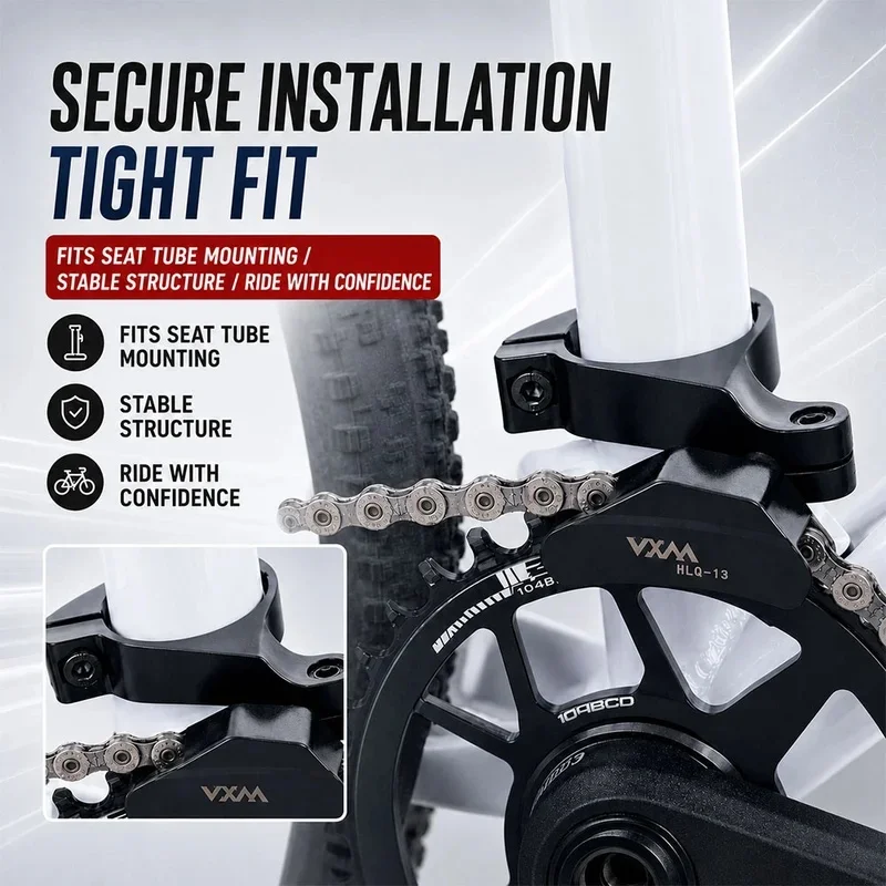 Mountain Bike Single Disc Chain Guide ABS Positive And Negative Tooth Chain Stabilizer Front Derailleur Anti Drop Chain For Cycl