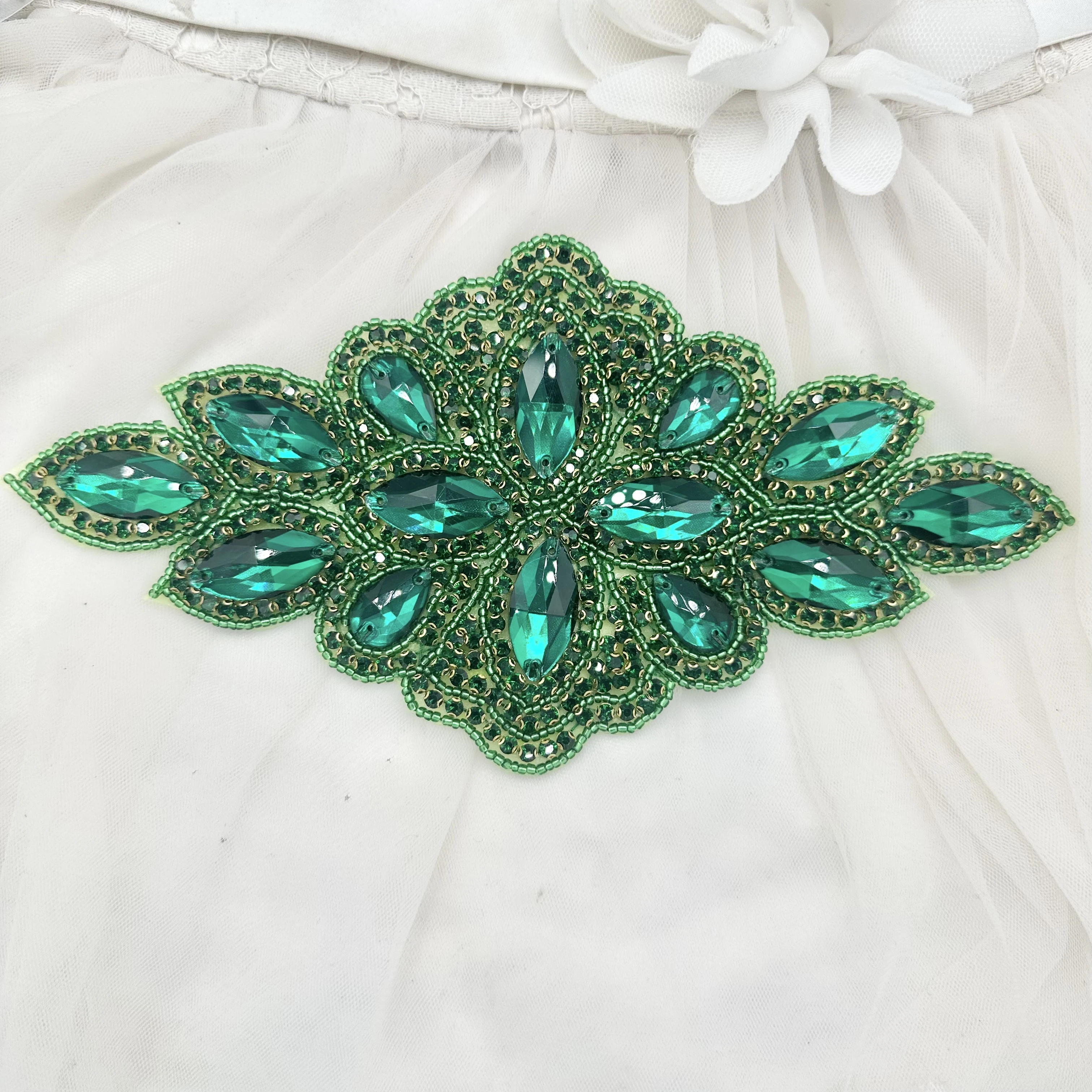 Shiny DIY Sequin Bead Assorted Assorted Ladies Wedding Dress Dance Belt Accessories Sparkling Hand-sewn Irregular Glass Diamond