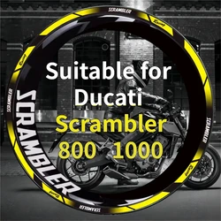 Reflective Wheel Tire For DUCATI Scrambler 800 1000 Motorcycle Accessories Modification Sticker Hub Decals Rim Stripe Tape