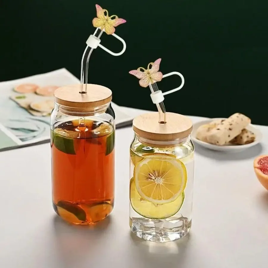 فراشة ستانلي غطاء من القش 10 مللي متر بلينغ سترا توبي لكأس ستانلي 30 و 40 أوقية قابلة لإعادة الاستخدام بهلوان اكسسوارات لطيف tion هدية f #3