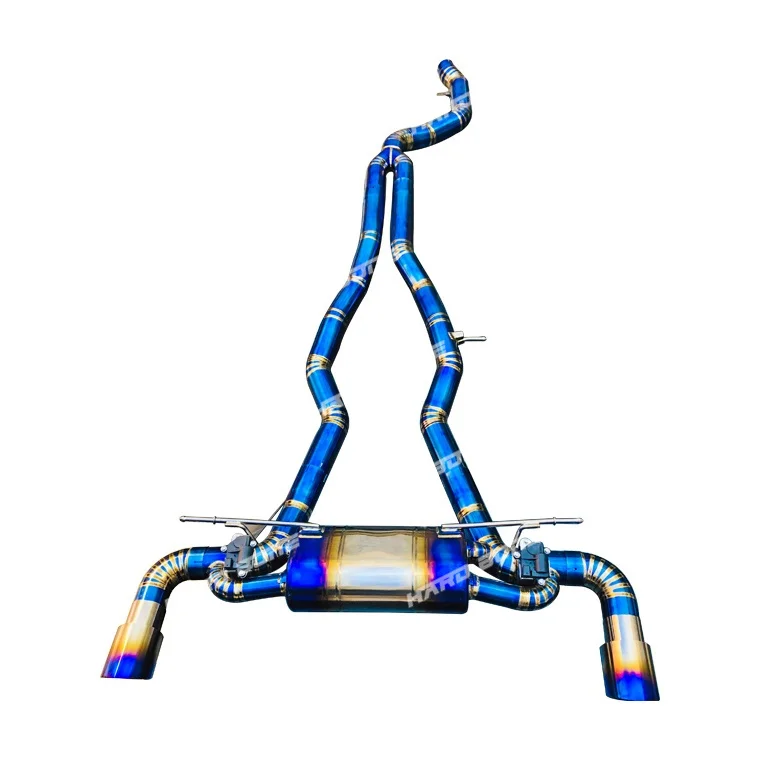 

High Quality Popular Bluish Titanium Performance Alloy Exhaust Tips Valve Engine Variable For TOYOTA SUPRA A90 3.0T