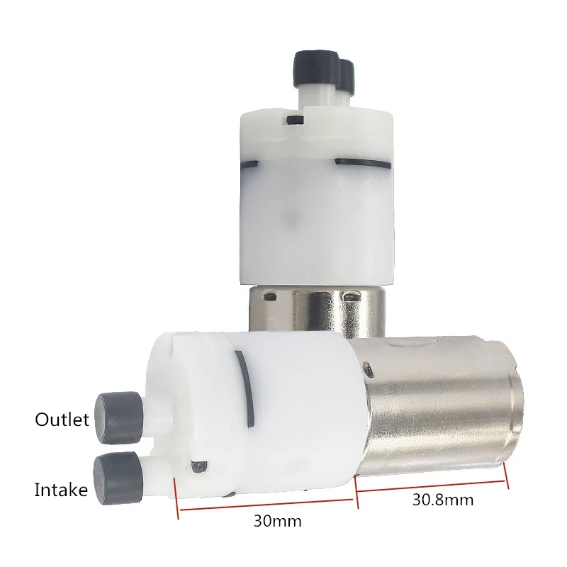KLC 370 12V DC Mini Diaphragm Pump 0.6-0.9L/min Oil Free Vacuum Water Pump Small Hydraulic Pump for Drinking Water DIY