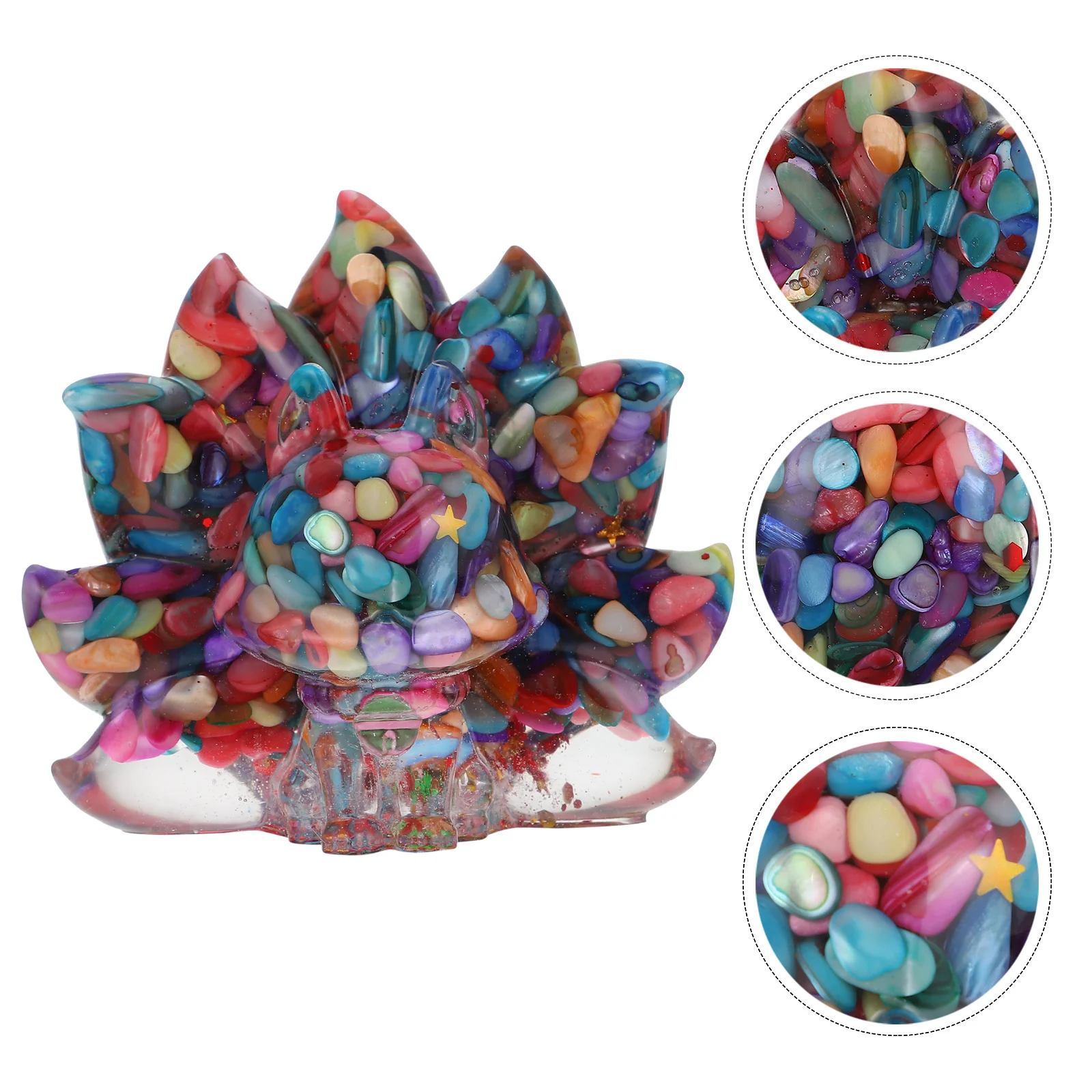 

Nine-Tailed Fox Decoration Resin Craft Home Office Desktop Decor Adornment Creative Elegant Small Ornament for Table Display