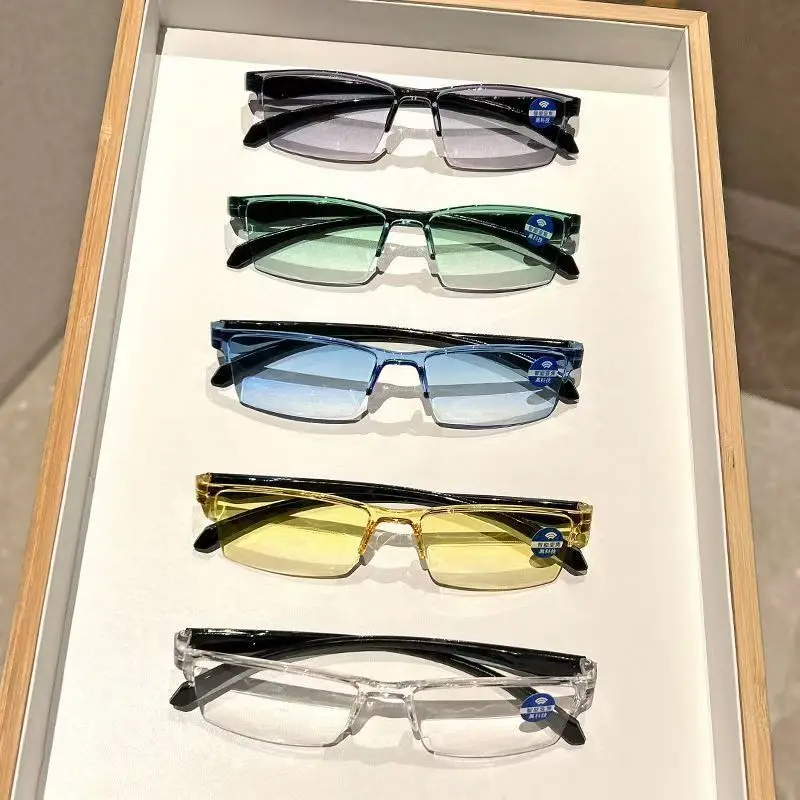 Smart Automatic Zoom Reading Glasses Ultralight Rimless Anti Blue-ray Eyeglasses Protection Optical Blue Light Eyewear Unisex