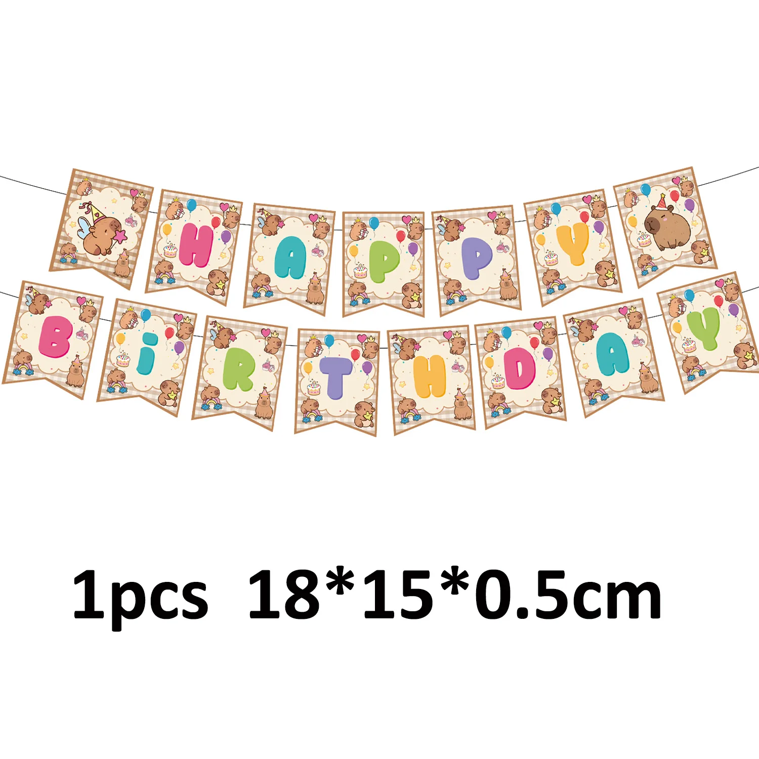 Capybara Geburtstagsdekoration Tischware Tischdecke Teller Servietten Einladungskarten Ballons Poster Baby-Shower Geburtstagsparty Zubehör – Detail 6