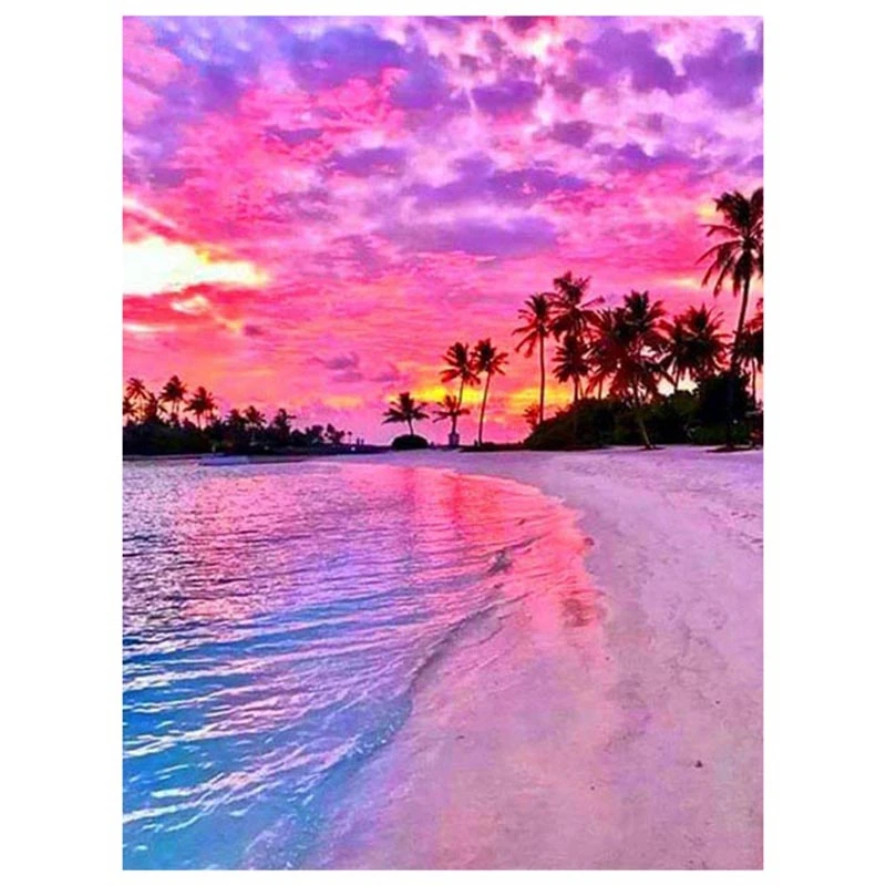 

Картина с алмазной вышивкой «береговая линия», картина из страз, Декор для дома