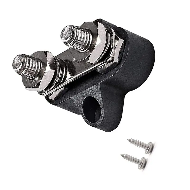 DT39 6Pcs M8 Terminal Block Studs 48V 80A, Dual Bus Bar for Junction Block Power Distribution for Truck RV Boat Battery