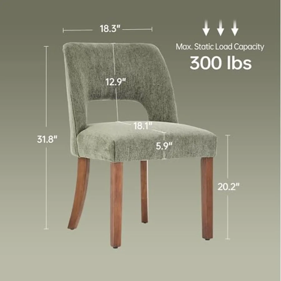 Wooden Dining Chairs 4-pack for home dining room use, rubberwood legs, natural wood color, durable and breathable open-back des