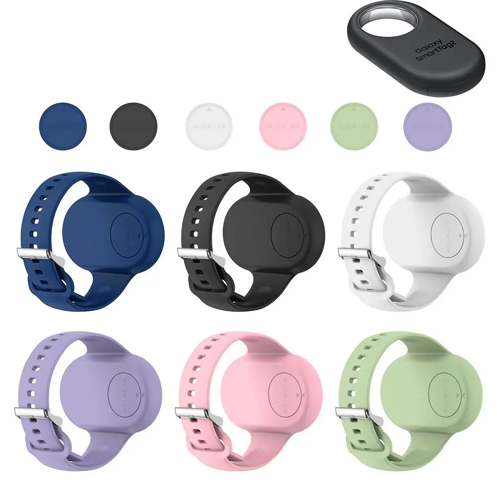 Silicone Silicone Strap Waterproof Case Bracelet Child Wristband Holder Replacement for Samsung Galaxy SmartTag 2
